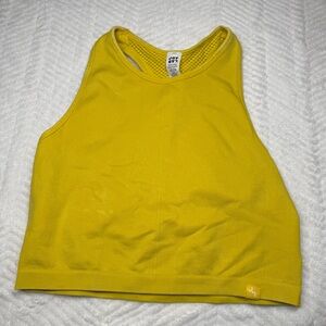 JoyLab Yellow Racerback Sports Bra XL Mesh Back Athletic Top